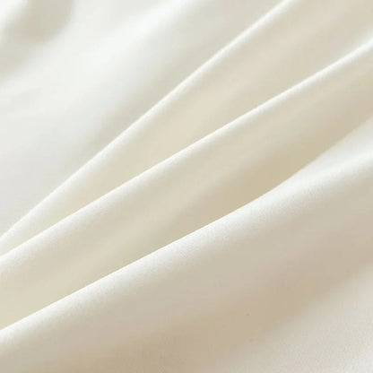 Solid Color 4Piece Brushed Fabric Bedding Set With Duvet Cover Bed Sheet And Pillowcases 5