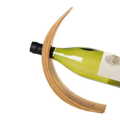 Bamboo Wine Bottle Balance Stand 2