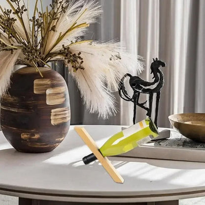 Bamboo Wine Bottle Balance Stand 4