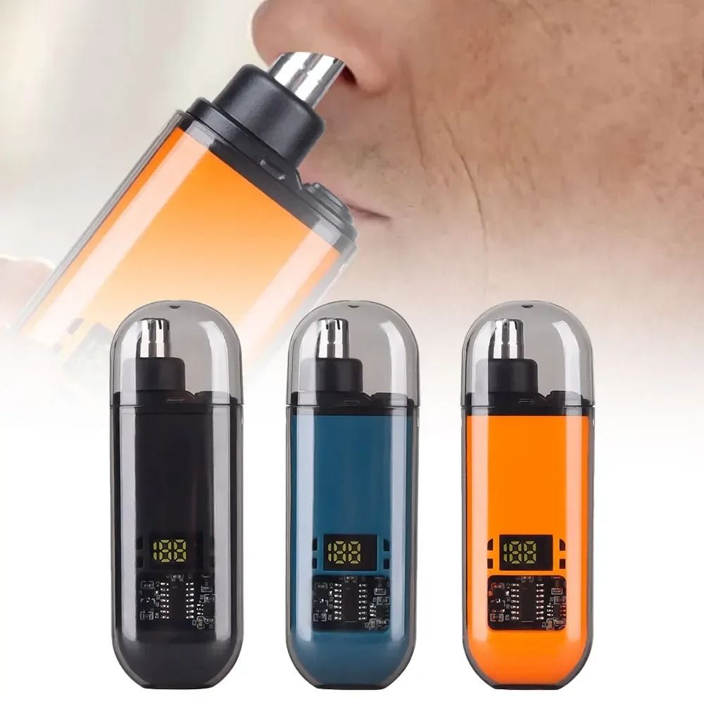 2-in-1 Electric Portable Ear and Nose Hair Trimmer Clipper for Men – Professional, Painless, and Travel-Friendly