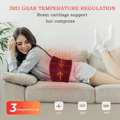 Heated Back Support Belt With Adjustable Temperature And Lumbar Brace 3