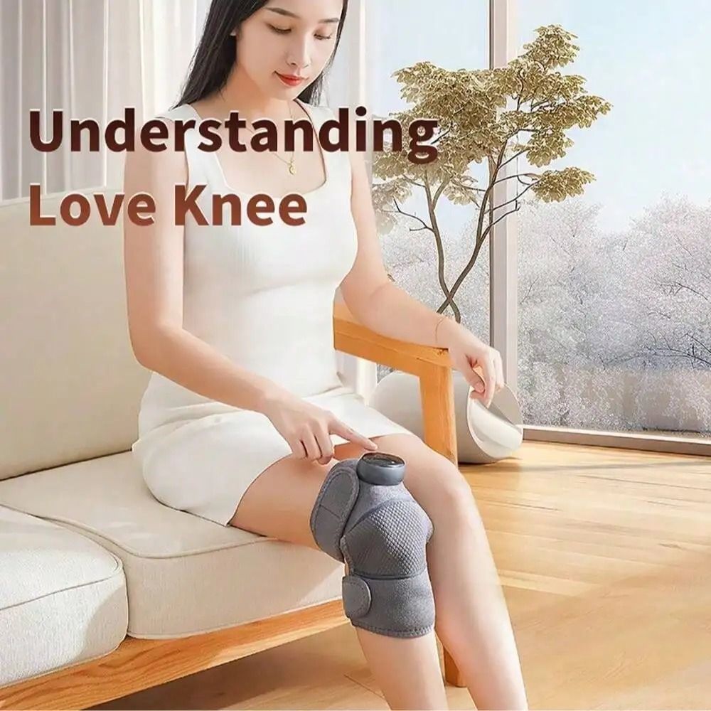 Rechargeable Heated Knee Massager With Adjustable Heating And Vibration Therapy 1