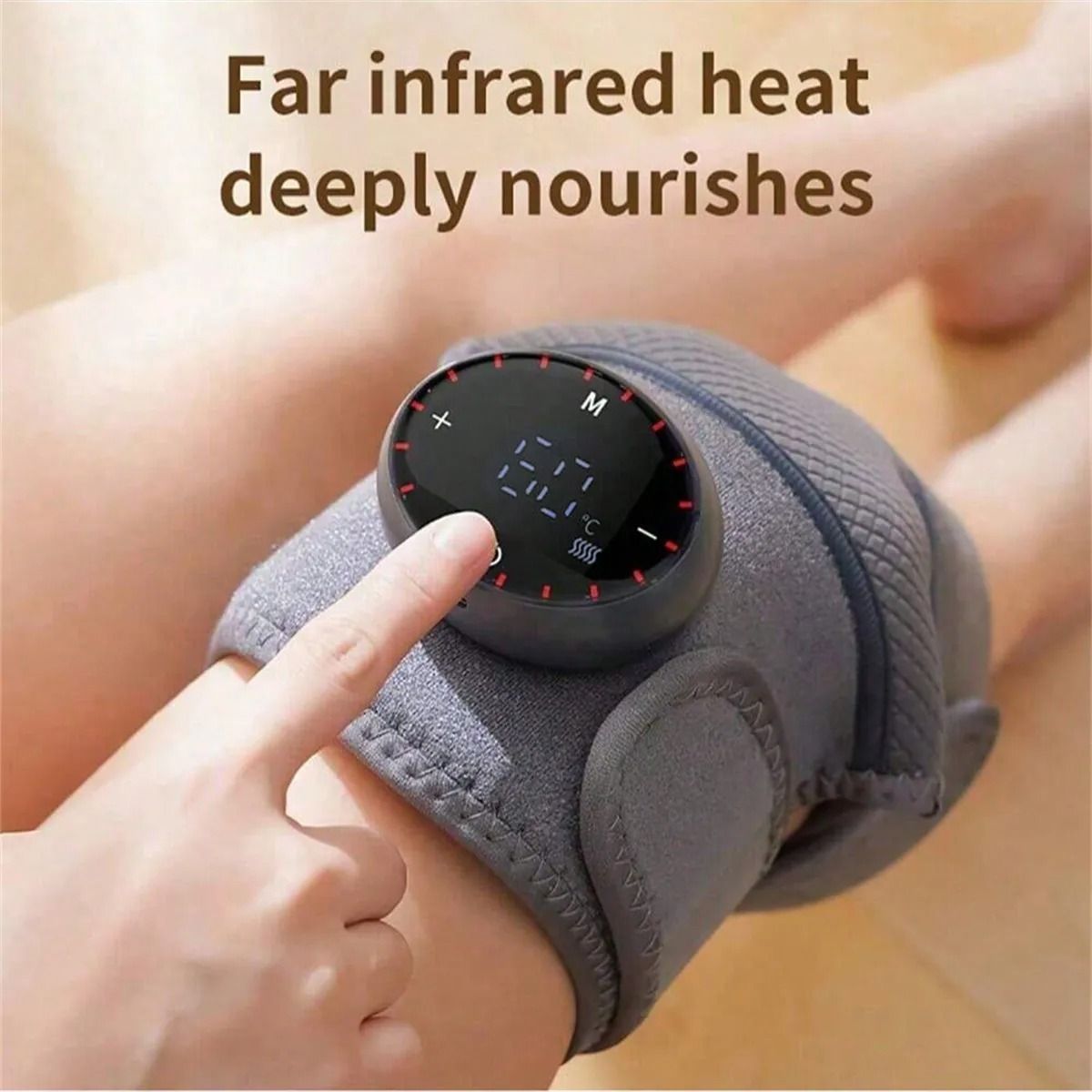 Rechargeable Heated Knee Massager With Adjustable Heating And Vibration Therapy 3