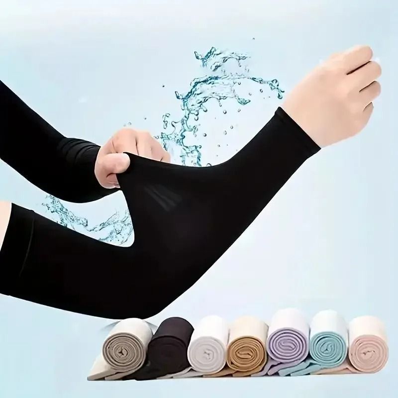 Cooling Arm Covers Ice Silk Sleeves For Summer Sun Protection Outdoor Sports 1