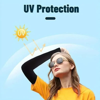 Cooling Arm Covers Ice Silk Sleeves For Summer Sun Protection Outdoor Sports 2