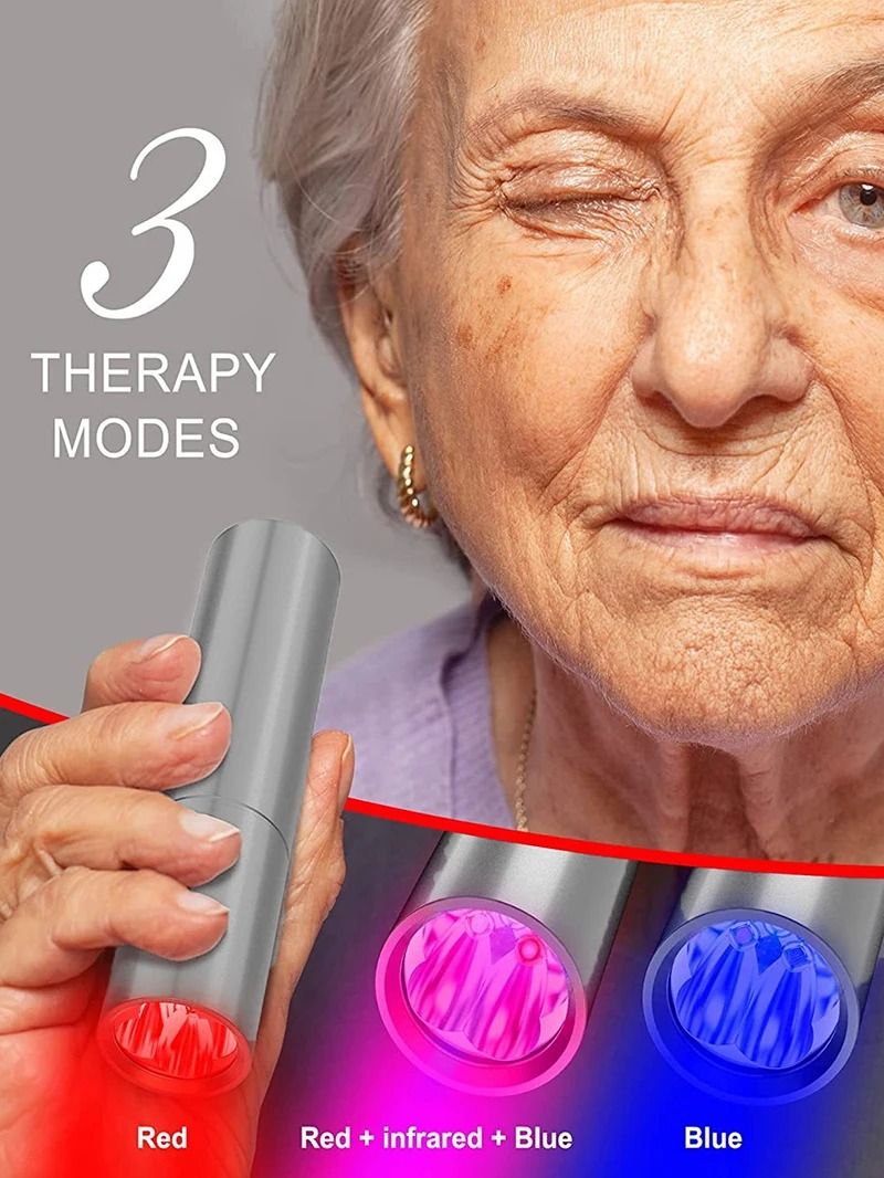 Blue And Red Light Therapy Device With 5 Wavelengths Near Infrared For Pain Relief And Skin Health 3