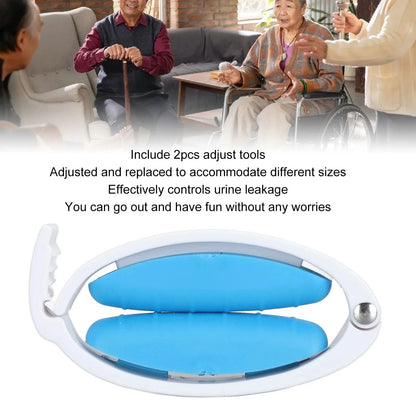 Adjustable Silicone Male Incontinence Clamp with Cushioned Pads for Leak Protection
