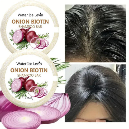 Onion and Biotin Shampoo Soap Bar for Hair Growth and Nourishment – 60g