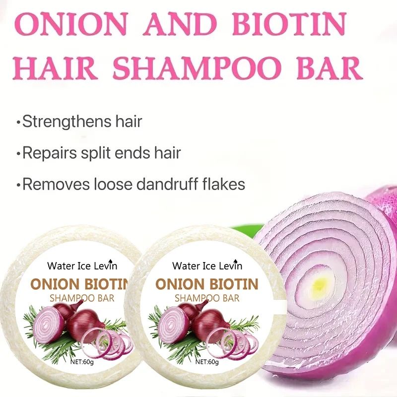 Onion And Biotin Shampoo Soap Bar For Hair Growth And Nourishment  60g 4