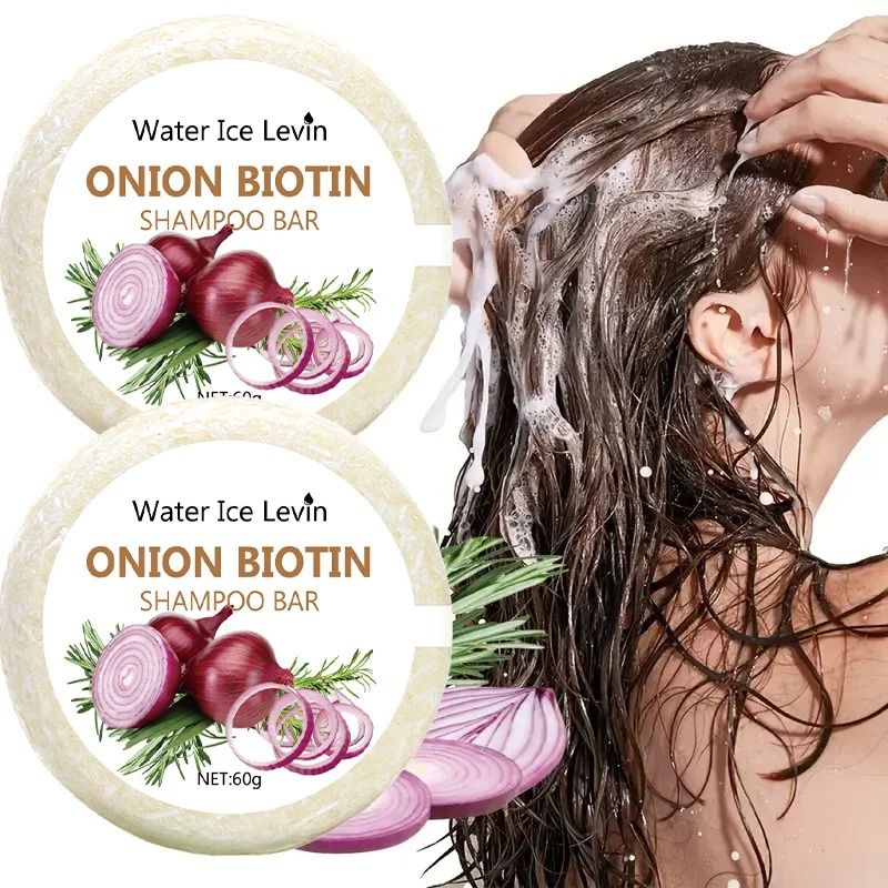 Onion And Biotin Shampoo Soap Bar For Hair Growth And Nourishment  60g 5