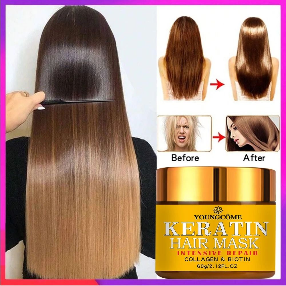 Biotin Collagen Keratin Hair Mask – Deep Repair Conditioner for Dry and Damaged Hair