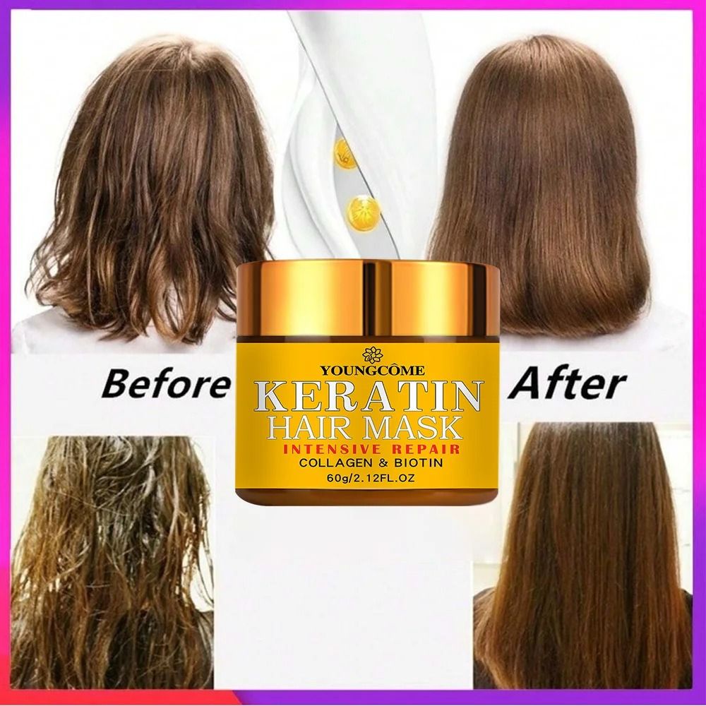 Biotin Collagen Keratin Hair Mask  Deep Repair Conditioner For Dry And Damaged Hair 2