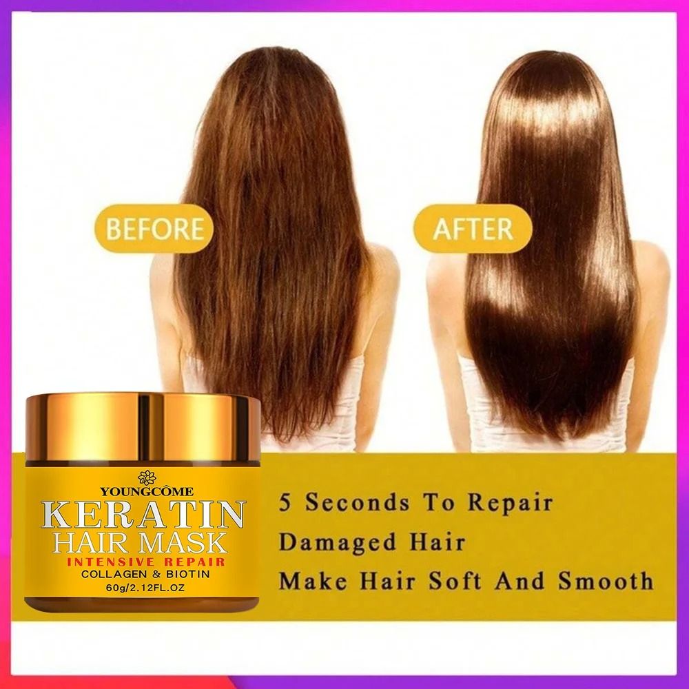 Biotin Collagen Keratin Hair Mask  Deep Repair Conditioner For Dry And Damaged Hair 5