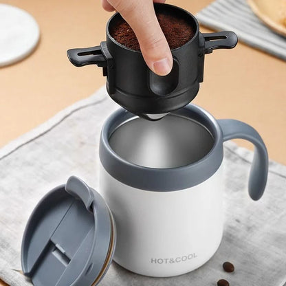 304 Stainless Steel Portable Coffee Filter Dripper  Reusable Mug Coffee And Tea Holder 4