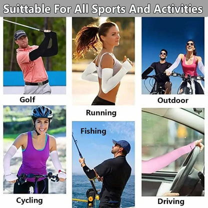 Unisex UV Protection Arm Sleeves  Cooling Sports Sleeve Warmers For Outdoor Activities 3