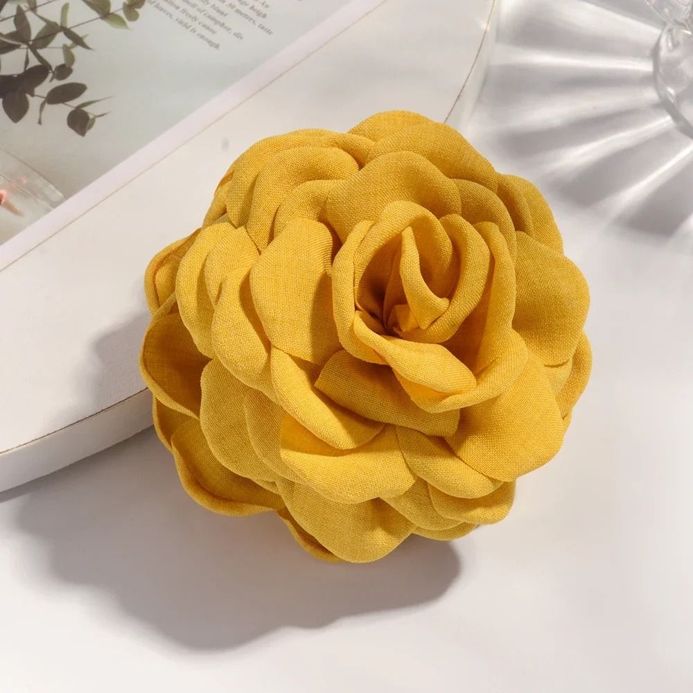 Cotton Rose Flower Hair Claw Clip  16 Colors Medium Size Shark Clamp For Women 20
