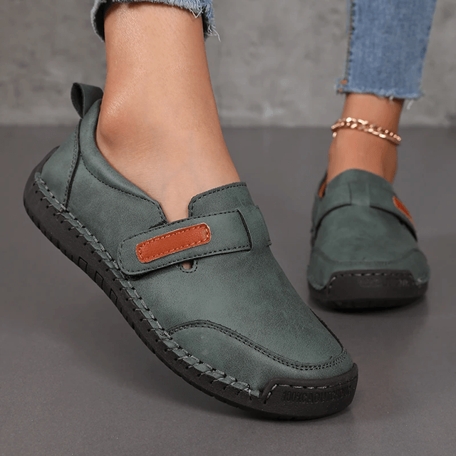 Handmade Leather Slip On Loafers For Women Comfortable Casual Walking Shoes 1