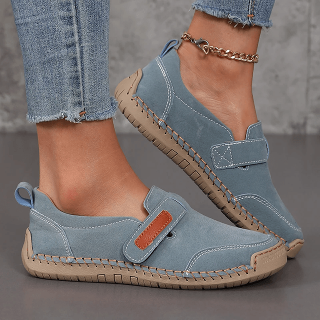 Handmade Leather Slip On Loafers For Women Comfortable Casual Walking Shoes 2