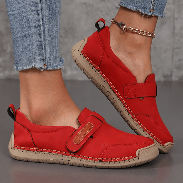 Handmade Leather Slip On Loafers For Women Comfortable Casual Walking Shoes 3