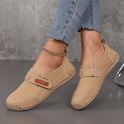 Handmade Leather Slip On Loafers For Women Comfortable Casual Walking Shoes 4