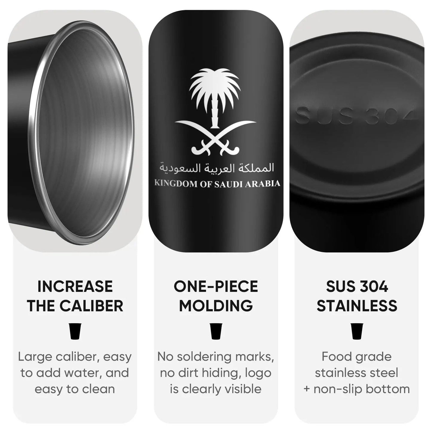 Stainless Steel Travel Mug With National Emblem Logo 2