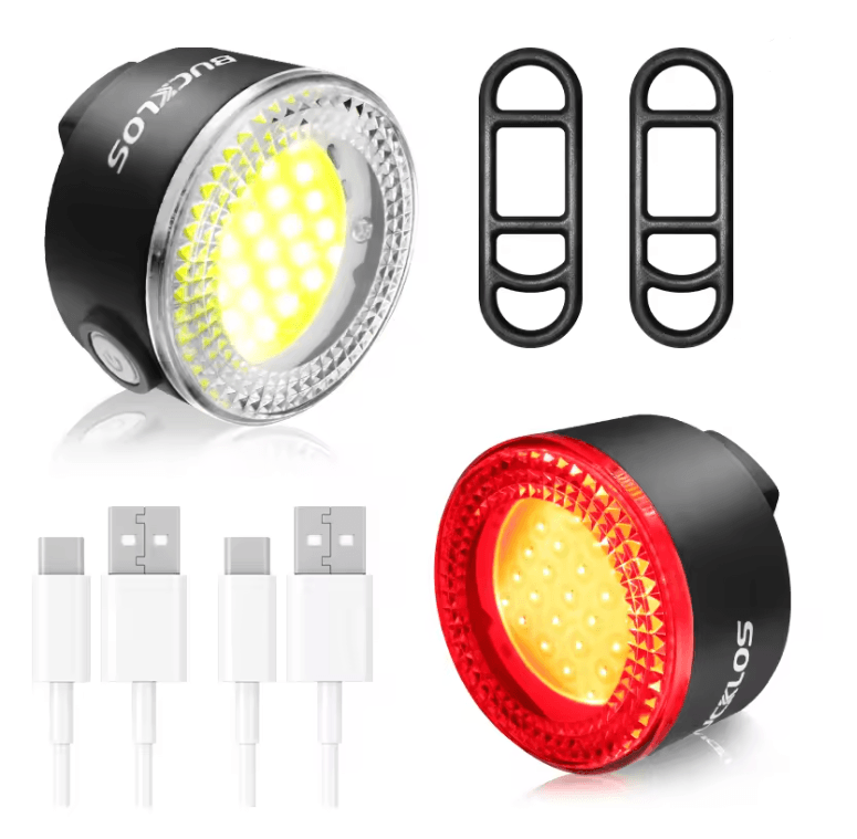 USB Rechargeable Bike Lights Set LED Front And Rear Bicycle Safety Lamps 5