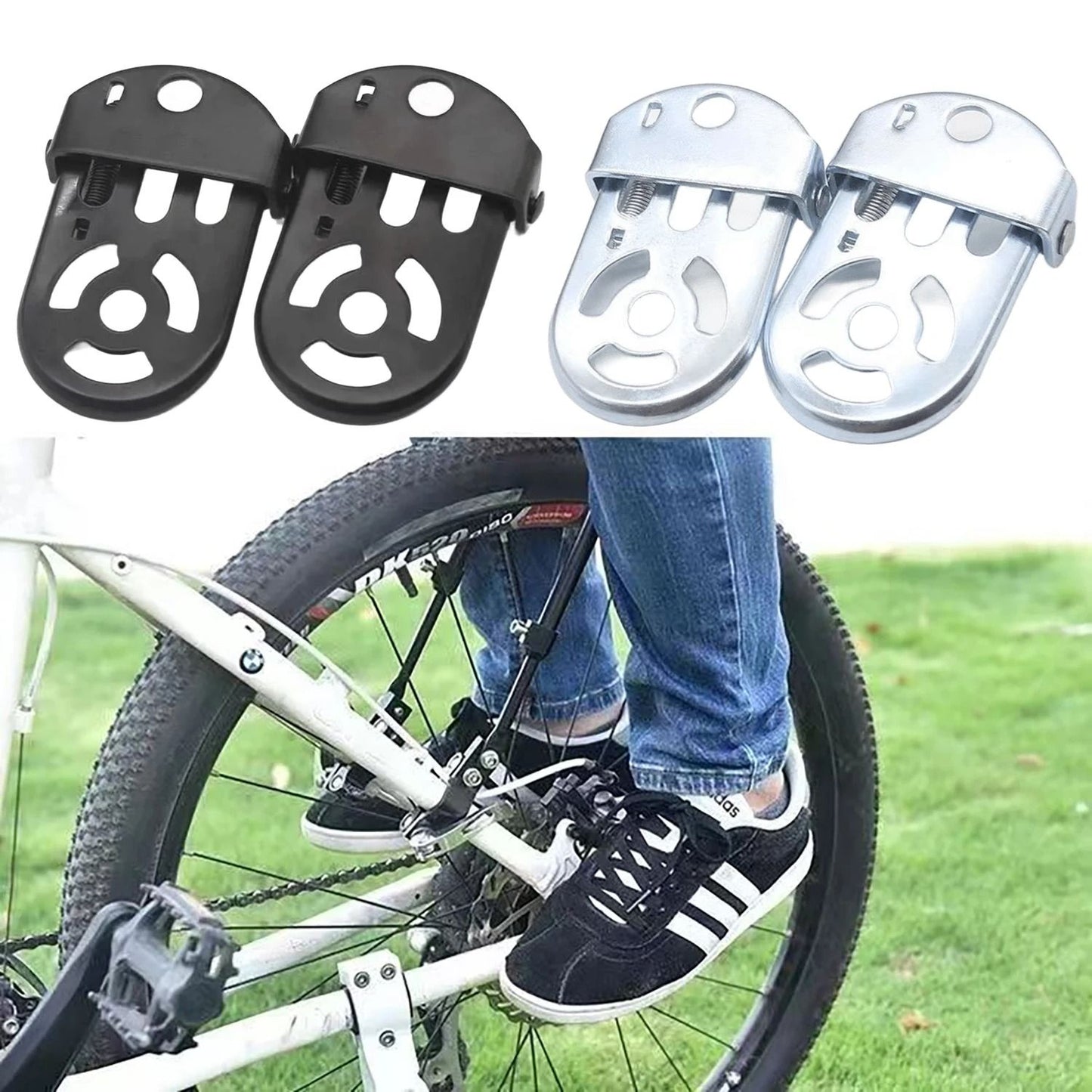 Folding Non Slip Bike Pedal Foot Peg Pair