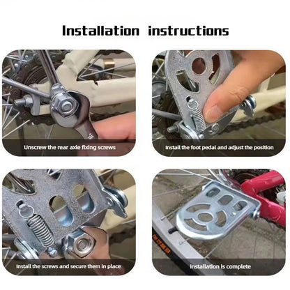 Folding Non Slip Bike Pedal Foot Peg Pair 4