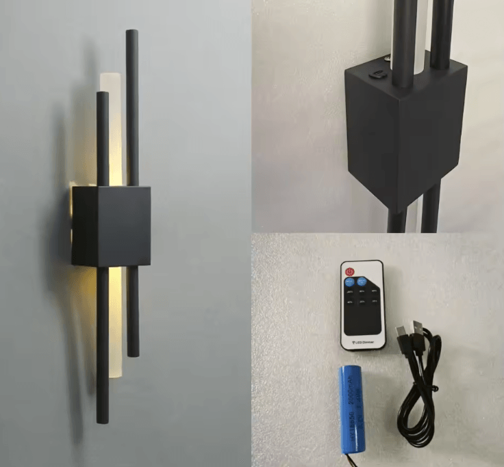 Modern Acrylic Wall Sconce LED Pipe Lamp With Remote Control For Living Room And Bedroom 1