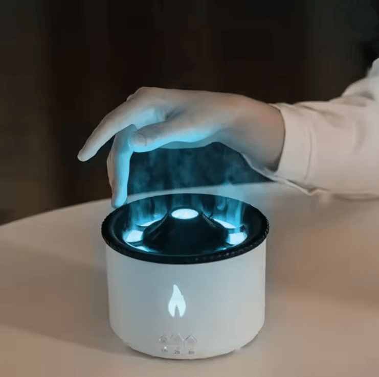 Volcano Flame Aroma Diffuser Essential Oil Humidifier With Fire Light Effect 1