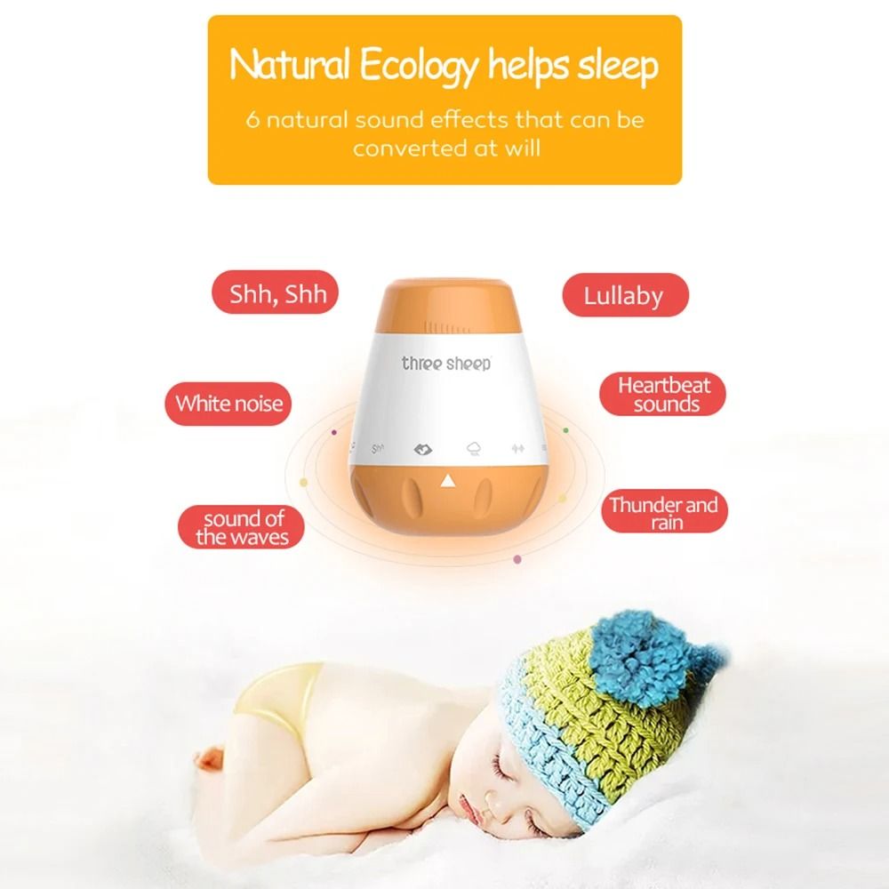 Baby White Noise Machine With Smart Voice Sensor For Infant Sleep Therapy And Relaxation 3