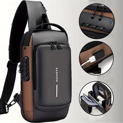 Mens Anti Theft Chest Bag Durable Oxford Crossbody Backpack 1