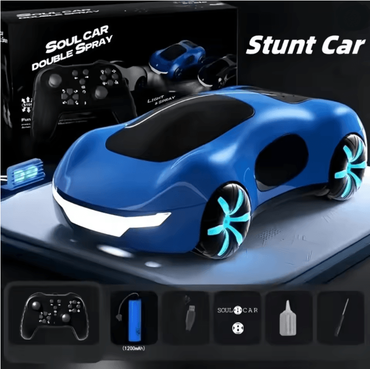 Remote Control Car With Dual Spray Lights And Sound Four Wheel Drive Toy 4