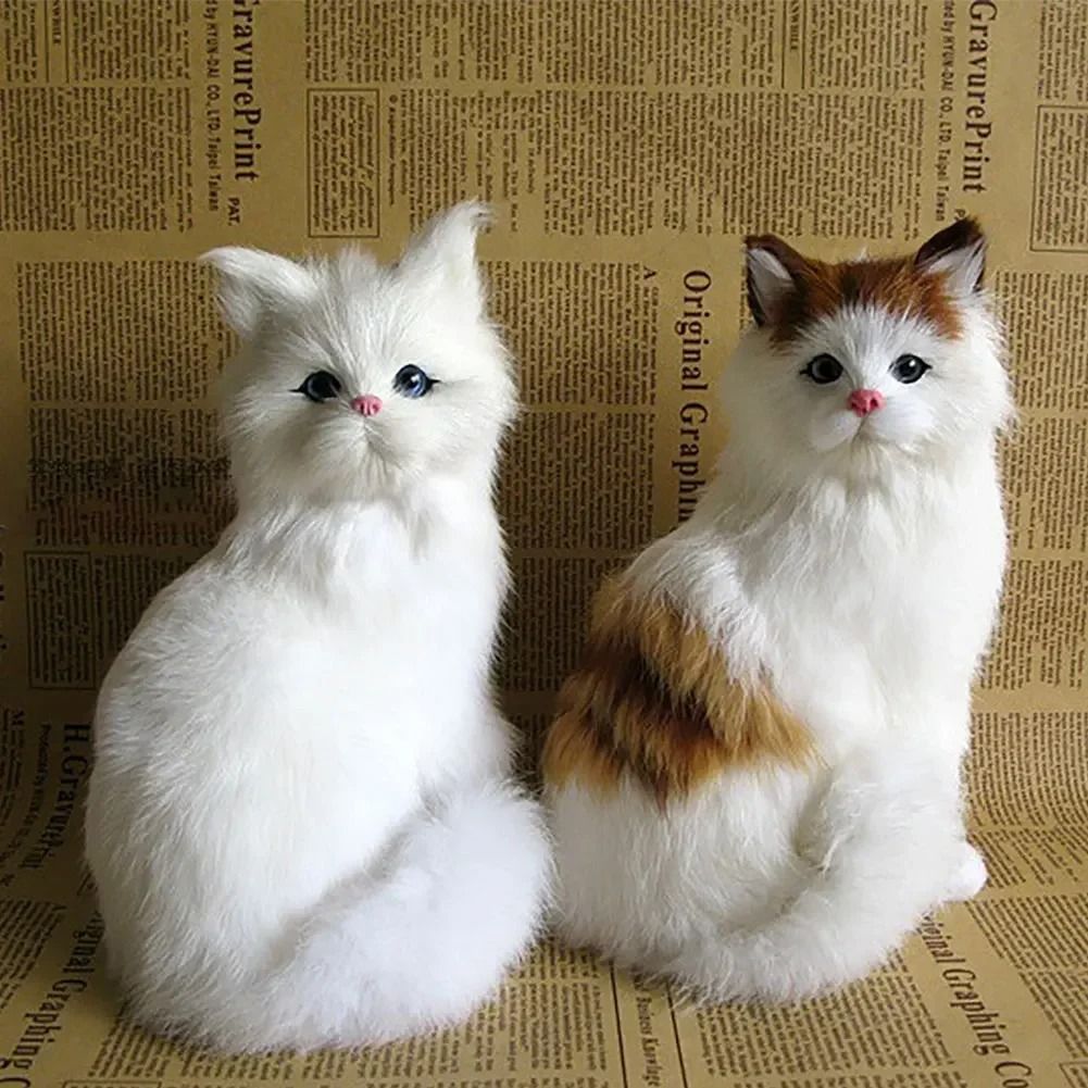 Realistic Plush Cat Toy for Kids and Home Decoration