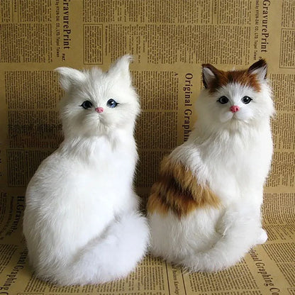 Realistic Plush Cat Toy for Kids and Home Decoration