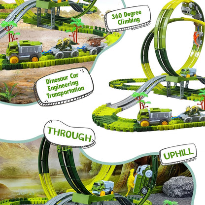 Children Electric Dinosaur Track Car Toy Set 2
