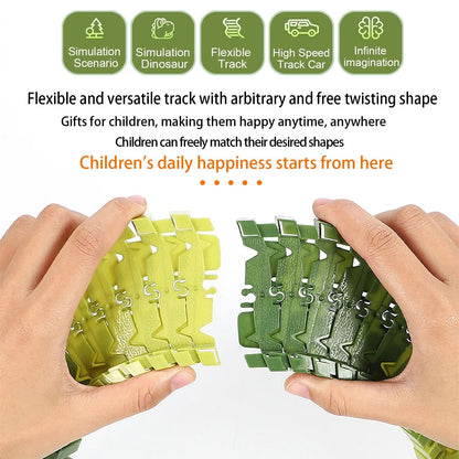 Children Electric Dinosaur Track Car Toy Set 3