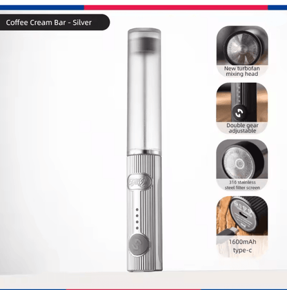 Electric Milk Frother Handheld Coffee Whisk Mixer And Egg Beater 10