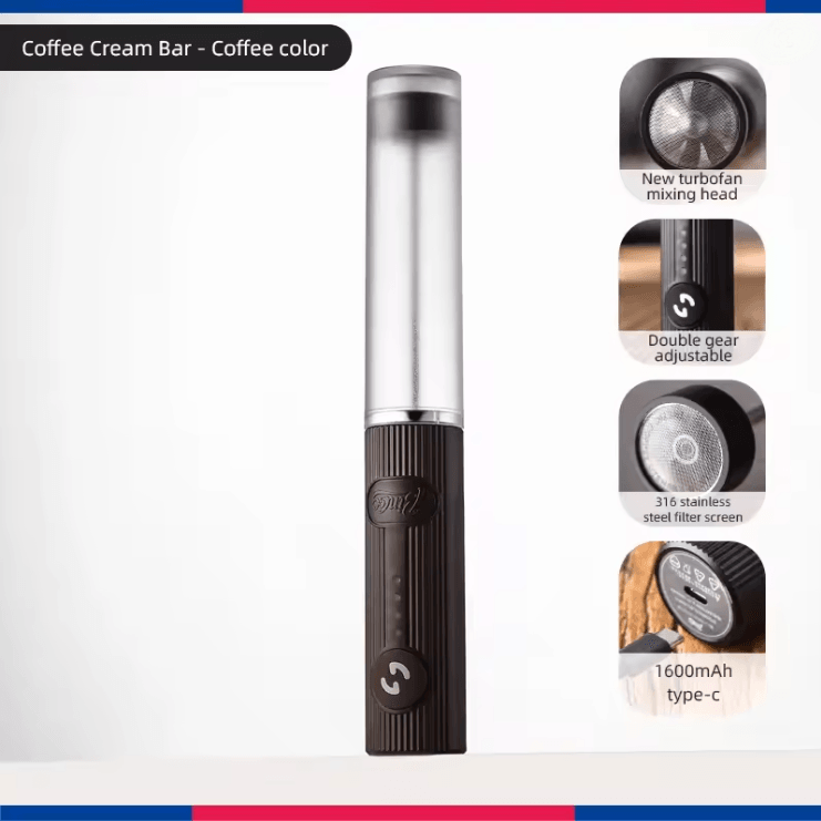 Electric Milk Frother Handheld Coffee Whisk Mixer And Egg Beater 5