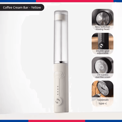 Electric Milk Frother Handheld Coffee Whisk Mixer And Egg Beater 6