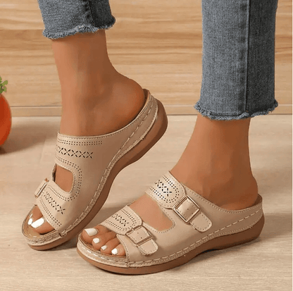 Womens Wedge Slippers Orthopedic Open Toe Platform Sandals 2