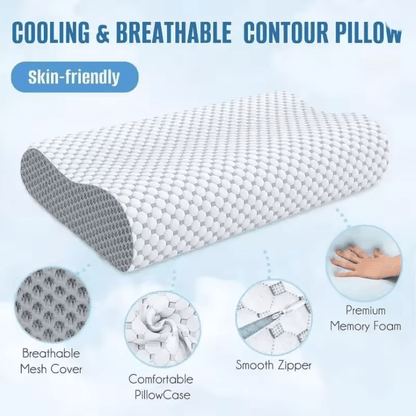 ErgoRest Memory Foam Neck Pillow For Pain Relief And Deep Sleep 1
