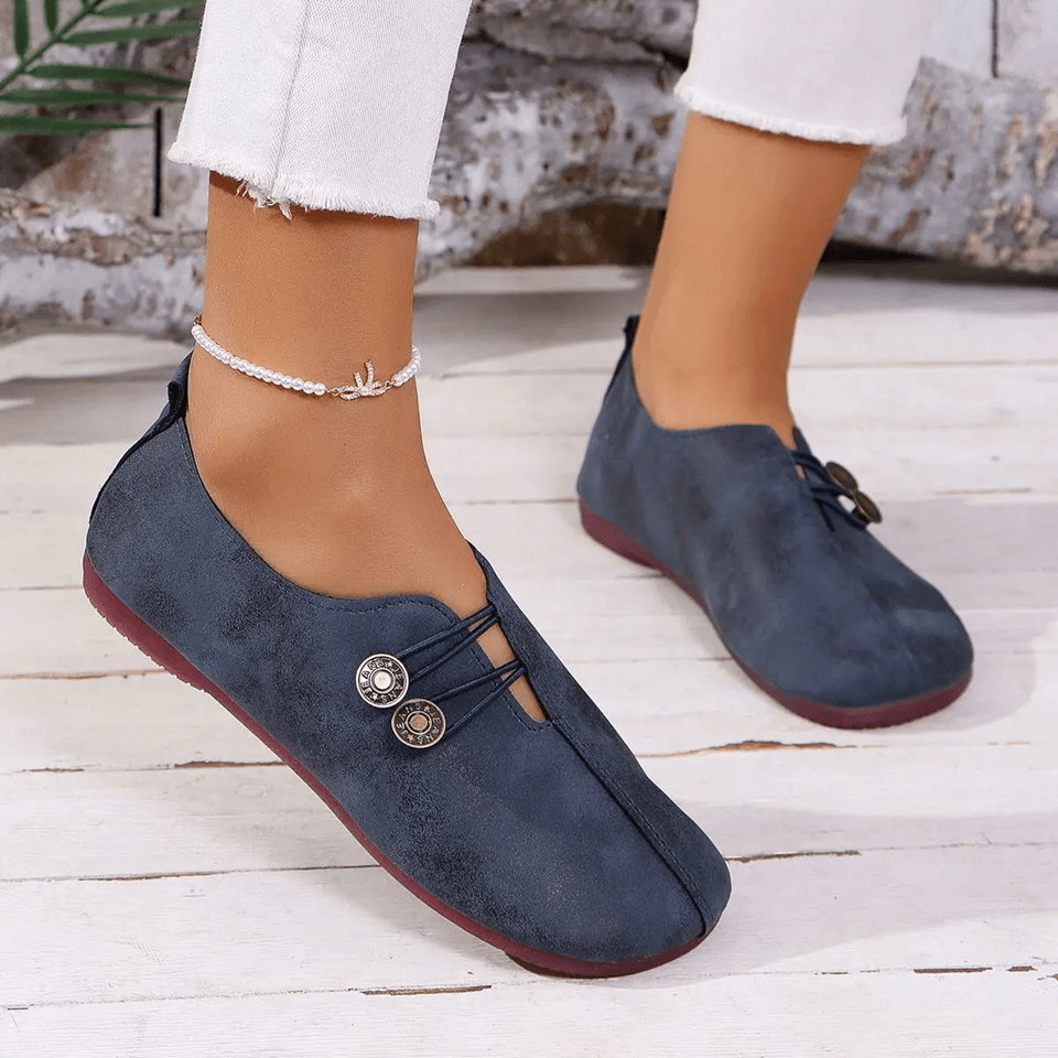 Womens Leather Loafers Soft Comfort Non Slip Walking Flats 2