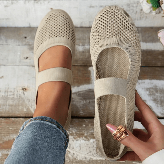 Womens Mesh Slip On Flats Lightweight Non Slip Casual Shoes 2