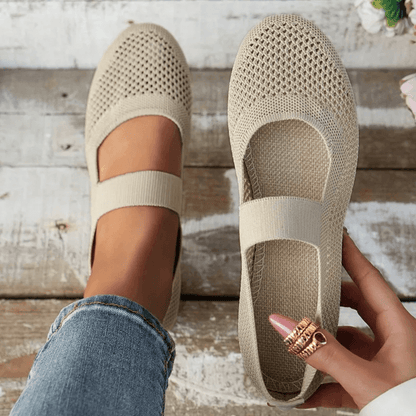 Womens Mesh Slip On Flats Lightweight Non Slip Casual Shoes 2