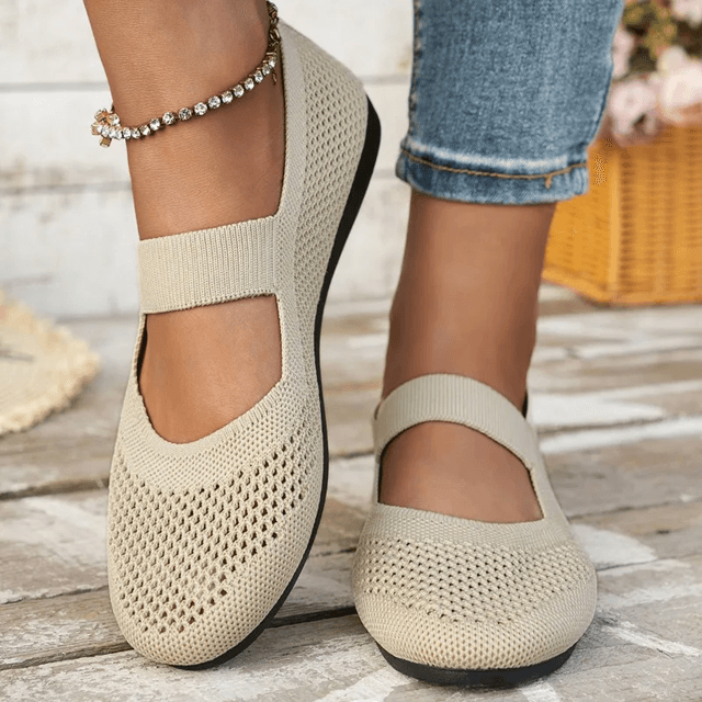 Womens Mesh Slip On Flats Lightweight Non Slip Casual Shoes 3