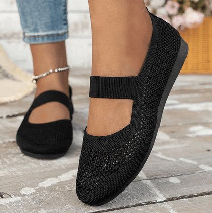 Womens Mesh Slip On Flats Lightweight Non Slip Casual Shoes 5