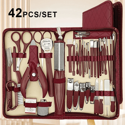 42 In 1 Manicure And Pedicure Set Stainless Steel Grooming Travel Kit 3
