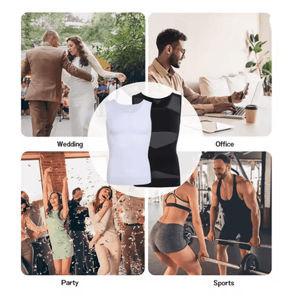Mens Compression Shirt Slimming Undershirt Tummy Control Tank Top Shapewear 1