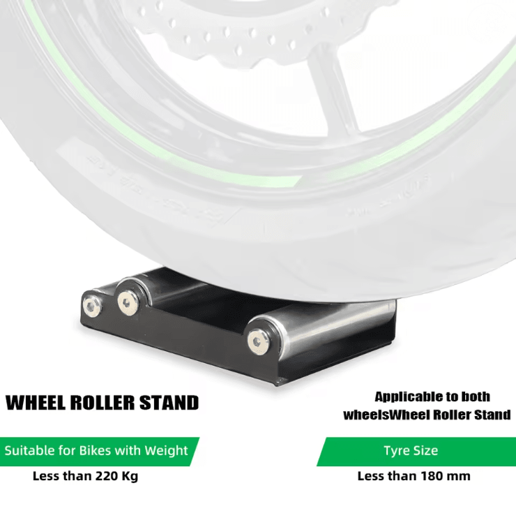 Motorcycle Tire Cleaning Stand Portable Roller Ramp For Chain And Wheel Maintenance 1